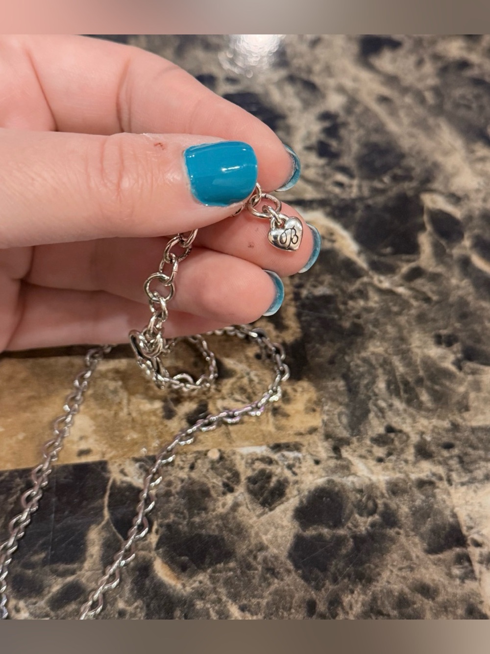 Brighton Bloomingale Silver Lace Teardrop Pendant Necklace - Picture 6 of 7